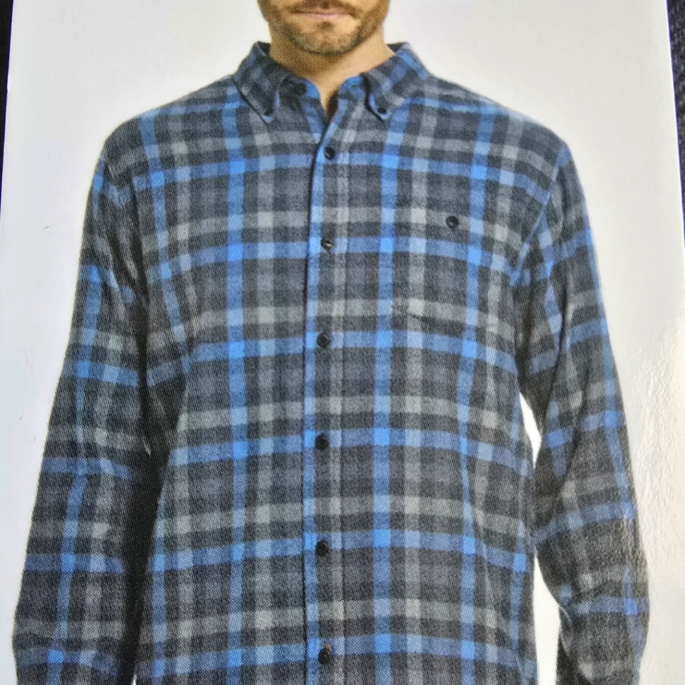 *New* Long Sleeve Checkered Plaid Flannel Shirt